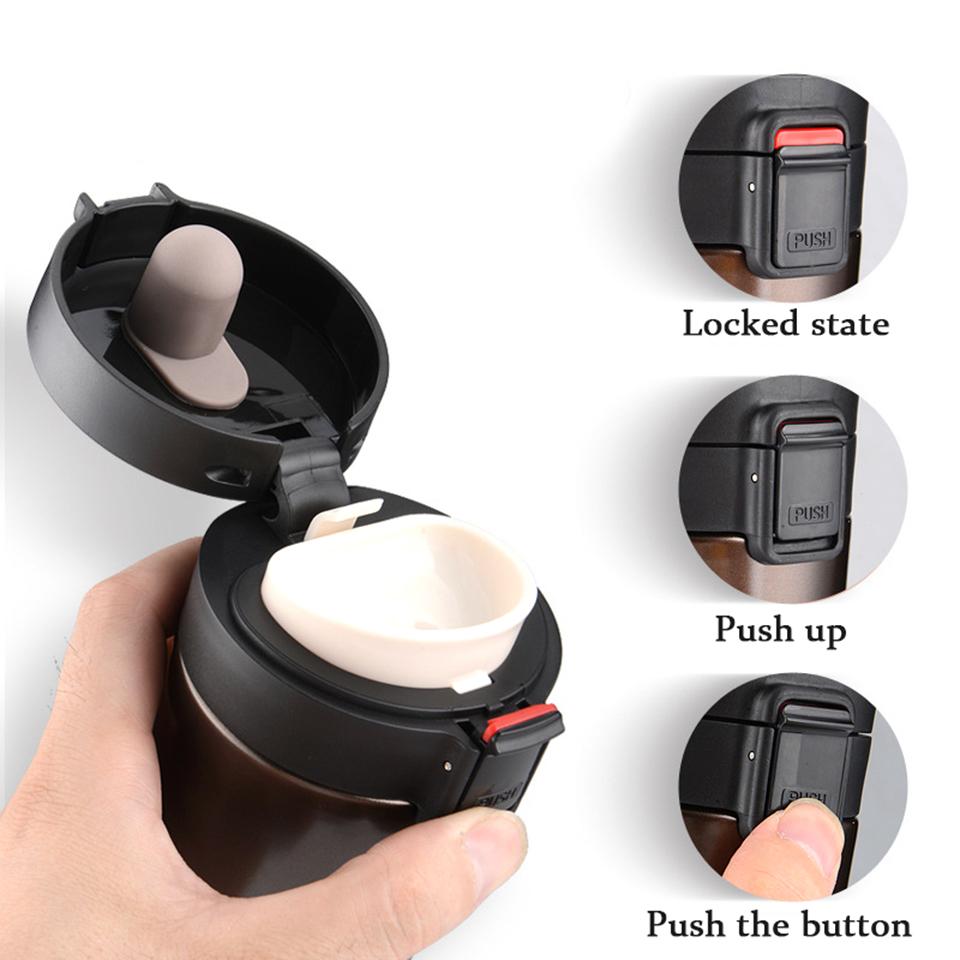 Transhome Stainless Steel Tumbler Thermocup Coffee Mugs 380ml Thermos  Insulation Water Bottle Travel  Vacuum Flasks
