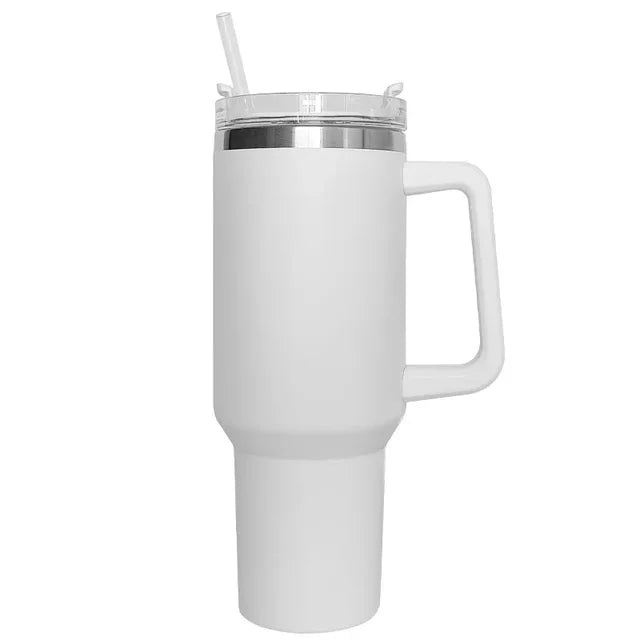 Tumbler With Handle Insulated Tumbler With Lids Straw Stainless Steel Coffee  Cup for Travel