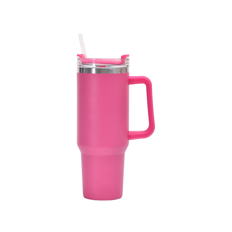Tumbler With Handle Insulated Tumbler With Lids Straw Stainless Steel Coffee  Cup for Travel