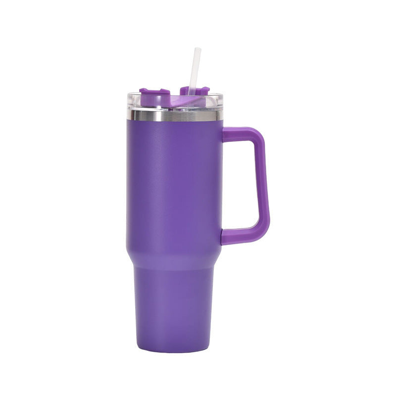 Tumbler With Handle Insulated Tumbler With Lids Straw Stainless Steel Coffee  Cup for Travel